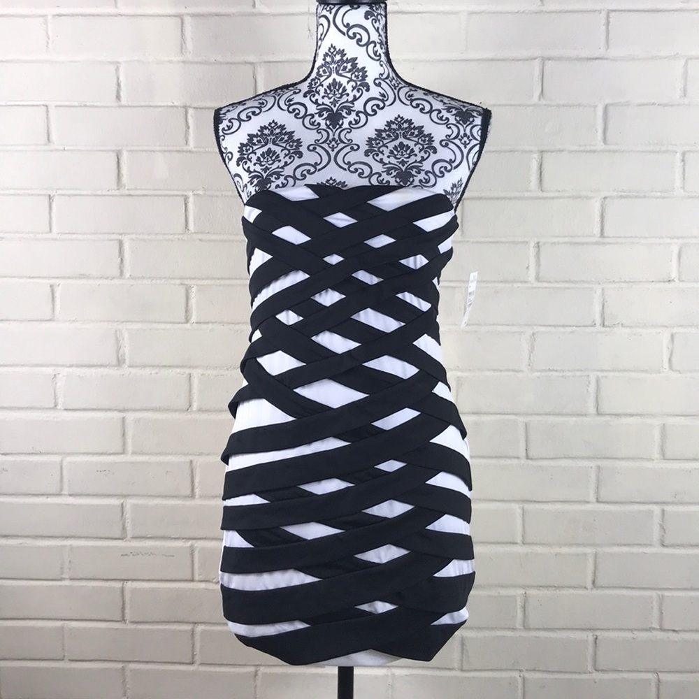 Nordstrom Black Pathway Dot  Mini Dress